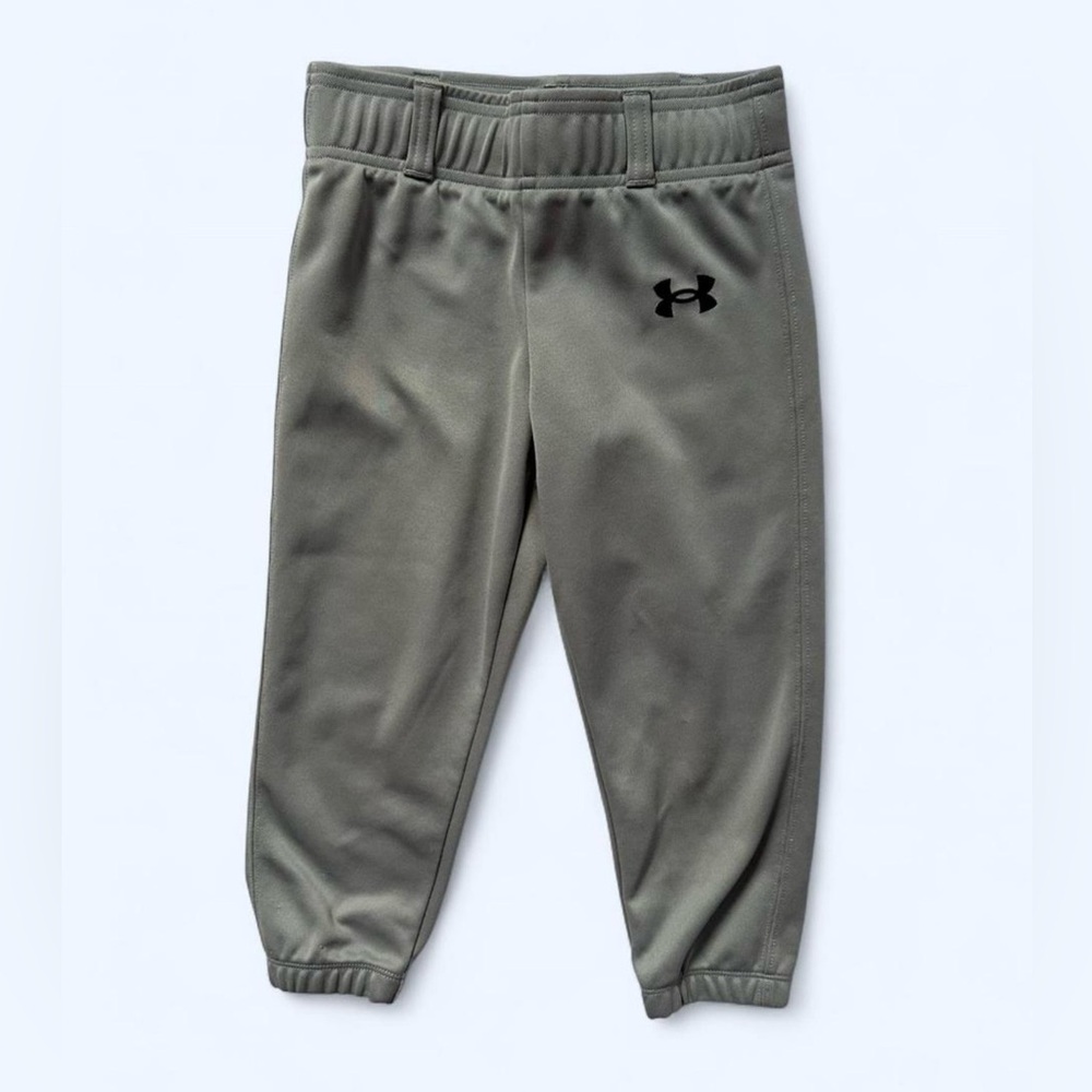 Under Armour Pull Up Baseball Pants with Belt Loops in Gray Size Youth XS